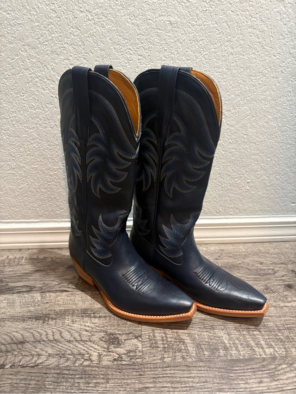 Tecovas The Annie Atlantic Blue Western Leather Boots size 7
